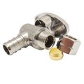 Apollo Pex 1/2 in. Chrome-Plated Brass PEX Barb x 3/8 in. Compression Quarter-Turn Angle Stop Valve APXVA1238C